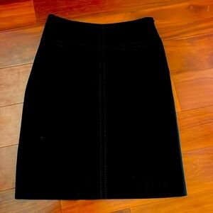Vintage INC Strech Black with Red Stitching Detail Pencil Skirt